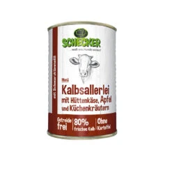 Schecker Hondenmenu - Kalfsvlees Met Hüttenkäse, Appel En Keukenkruiden -Benodigdheden Voor Huisdieren Winkel 0590074 2