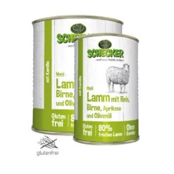 Schecker Hondenmenu - Lam Met Rijst, Peer, Abrikoos En Olijfolie -Benodigdheden Voor Huisdieren Winkel 0590082 3