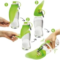 Honden-drinkfles Met Silicone-drinkblad -Benodigdheden Voor Huisdieren Winkel 072149 2