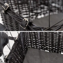 Grote Gevlochten Fietsmand Met Kussen -Benodigdheden Voor Huisdieren Winkel 074486 2