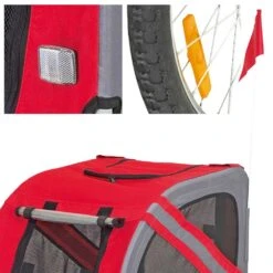 Pet Traveler Fietsaanhanger, Kleur: Rood/grijs -Benodigdheden Voor Huisdieren Winkel 074502 2