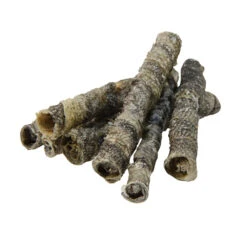 Hondensnack Zalmhuidrolletjes