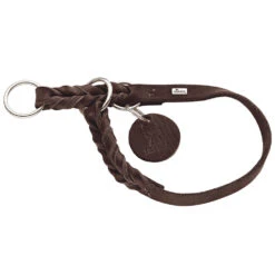 Hunter Solid Education Halsband, Kleur: Donkerbruin
