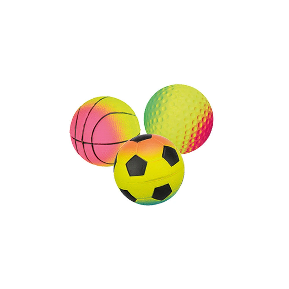 Neon Foamballen, 3 Stuks 1 Neon Foamballen, 3 Stuks