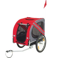 Pet Traveler Fietsaanhanger, Kleur: Rood/grijs