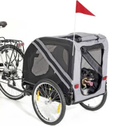 Pet Traveler Fietsaanhanger, Kleur: Zwart/grijs