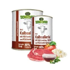 Schecker Hondenmenu - Kalfsvlees Met Hüttenkäse, Appel En Keukenkruiden