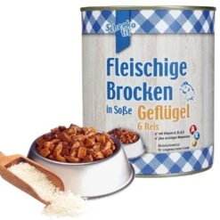 Vleesbrokken In Saus - Gevogelte & Rijst